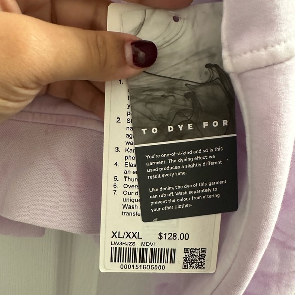 🦄🦄NWT- Lululemon Scuba Oversized Half Zip Hoodie *Dye 🦄🦄 - Picture 3 of 4